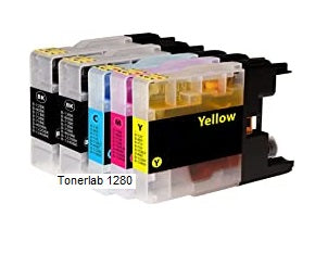 4 cartucce compatibili con Brother LC 1280 XL|Brother DCP J 525/925 MFC J 5910/6510/6710/6910