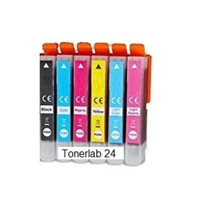 6 cartucce compatibili con Epson 24 XL|Epson Expression Photo XP 55/750/850/950