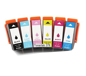 6 cartucce compatibili con Epson 378 XL|Epson Expression Photo XP 8000/8500/15000