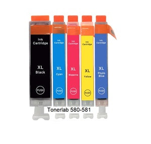 5 cartucce compatibili con Canon 580-581 XL|Canon Pixma TR 7550/8550 TS 705/6150/6250/8150/8250/9150