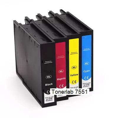 4 cartucce compatibili con Epson 7551 XL|Epson Workforce Pro WF 8010/8090/8510/8590