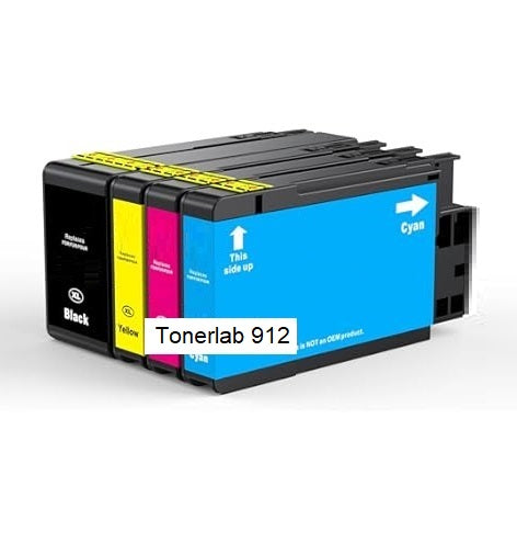 4 cartucce compatibili con Hp 912 XL| Hp OfficeJet 8010/8015 Pro 8020/8025