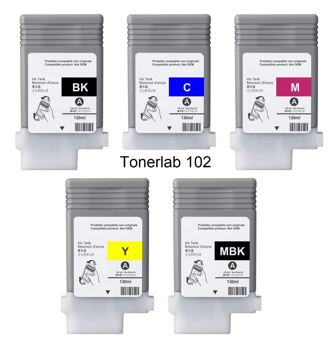 Cartuccia compatibile con Canon PFI-102|Canon IPF 500/600/700 MFP M 40 LP 17/24