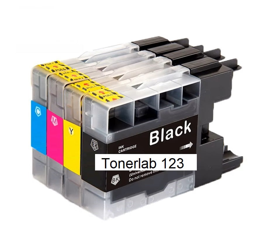 4 cartucce compatibili con Brother LC 123|Brother DCP J 4110 MFC J 4510/4610/6720/6920