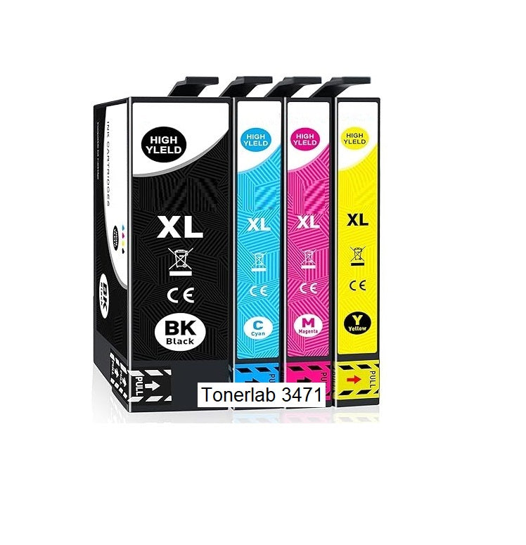 4 cartucce compatibili con Epson 3471|Epson WorkForce Pro WF 3720/3725