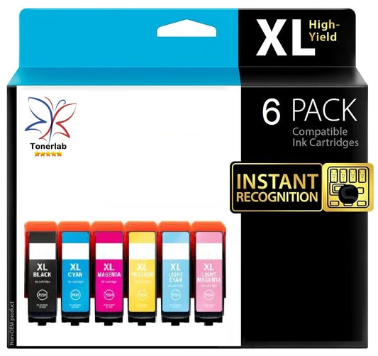 6 cartucce compatibili con Epson 24 XL|Epson Expression Photo XP 55/750/850/950